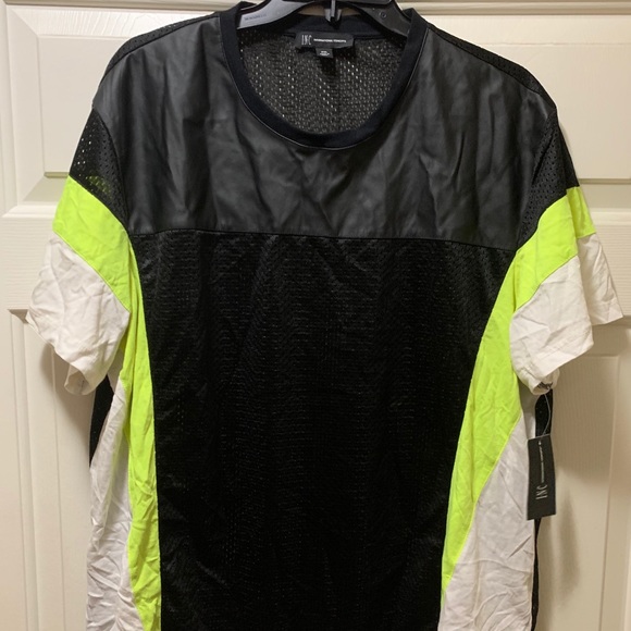 INC Pieced Colorblocked Mesh Shirt - Picture 4 of 5